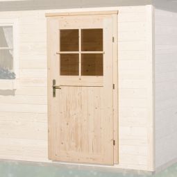 Zusatztür für weka Gartenhaus 45 mm, 97x182 cm Bemaßung: B 97 cm x H 182 cm  für Wandstärke 45 mm

