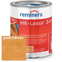 Remmers HK-Lasur 3in1 pinie/lärche RC-260 Hochwertige Holzlasur auf Lösemittelbasis - zuverlässiger Schutz vor Feuchtigkeit im Außenbereich