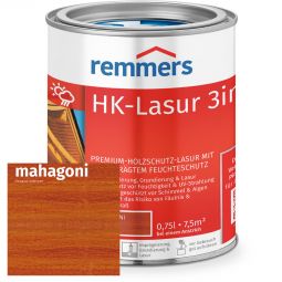 Remmers HK-Lasur 3in1 mahagoni RC-565 Hochwertige Holzlasur auf Lösemittelbasis - zuverlässiger Schutz vor Feuchtigkeit im Außenbereich