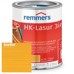 Remmers HK-Lasur 3in1 kiefer RC-270 Hochwertige Holzlasur auf Lösemittelbasis - zuverlässiger Schutz vor Feuchtigkeit im Außenbereich