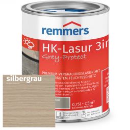 Remmers HK-Lasur 3in1 Grey-Protect silbergrau RC-970 Dekorative Premium-Vergrauungslasur auf Lösemittelbasis - ideal für außen