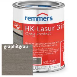 Remmers HK-Lasur 3in1 Grey-Protect graphitgrau FT-25416 Dekorative Premium-Vergrauungslasur auf Lösemittelbasis - ideal für außen