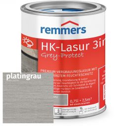 Remmers HK-Lasur 3in1 Grey-Protect platingrau FT-26788 Dekorative Premium-Vergrauungslasur auf Lösemittelbasis - ideal für außen