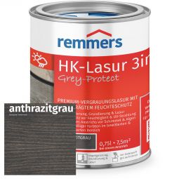 Remmers HK-Lasur 3in1 Grey-Protect anthrazitgrau FT-20928 Dekorative Premium-Vergrauungslasur auf Lösemittelbasis - ideal für außen