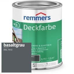 Remmers Deckfarbe basaltgrau RAL 7012 Perfekt für Dachuntersichten, Gartenhäuser, Zäune, Giebel und Kinderspielzeug