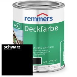 Remmers Deckfarbe schwarz Starker Wetterschutz, hohe Deckkraft, auf Wasserbasis