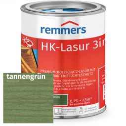Remmers HK-Lasur 3in1 tannengrün RC-960 Hochwertige Holzlasur auf Lösemittelbasis - zuverlässiger Schutz vor Feuchtigkeit im Außenbereich
