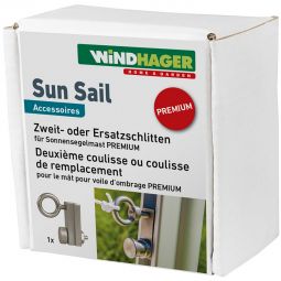 Windhager Ersatzschlitten für Sonnensegelmast Premium als Zweitschlitten für die Höheneinstellung des Sonnensegels nutzbar