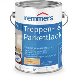 Remmers Treppen- & Parkettlack seidenmatt farblos Hochwertiger Versiegelungslack auf Wasserbasis - für ein perfektes Finish per Rolle oder Pinsel