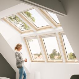 VELUX Dachfenster Lichtlösung PANORAMA Kunststoff THERMO weiß 2x2 Fenster 2-fach Standard-Verglasung, ESG außen, VSG innen