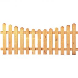 T&J HEIKO Gartenzaun Tiefbogen HEIKO Gartenzaun 200x80/65 cm mit Tiefbogen, stabilen Riegeln & rostfreien, verzinkten Verbindungen, Lattengröße ca. 20x90 mm, Kesseldruckimprägniert