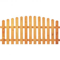 T&J HEIKO Gartenzaun Hochbogen HEIKO Gartenzaun 200x80/95 cm, abgerundete, glatte Latten, Kesseldruckimprägnierung, elegantem Hochbogen, verzinkten Verbindungen