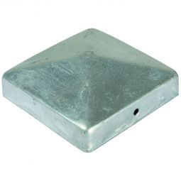 T&J Pfostenabdeckung Pyramide aus Metall Pfostenabdeckung in Pyramidenform aus Metall – feuerverzinkt, Edelstahl oder Kupfer, passend für 7x7 oder 9x9 cm Pfosten