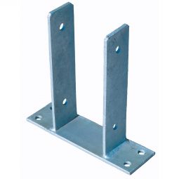 T&J Pfostenträger zum Aufschrauben für Pfosten 9x9 cm Pfostenträger zum Aufschrauben, stahlverzinkt, für 9x9 cm Pfosten – ideal für Vorgarten- und Terrassenzäune auf festen Untergründen