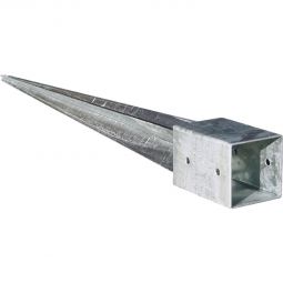 T&J Einschlagbodenhülse Einschlaghülse, stahlverzinkt, für Pfosten 7x7 oder 9x9 cm, 75 oder 90 cm lang – ideal für Zäune bis 120 cm Höhe, Topftiefe ca. 15 cm