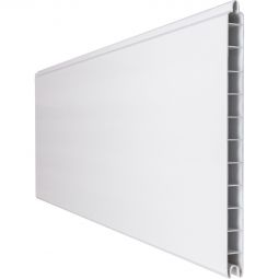 GroJa BasicLine Premium Steckzaun Sichtschutzzaun Weiss Einzelprofil Sichtschutz Steckzaun Lamellenzaun Aus hochwertigem Kunststoff, mit PVC-Dekorfolie veredelt, viele Kombinationsmöglichkeiten, 180x28,4x1,9 cm