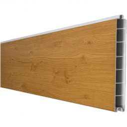 GroJa BasicLine schmal PVC-Steckzaun Sichtschutzzaun Asteiche Natur Einzelprofil Sichtschutz Steckzaun Lamellenzaun Hochwertiger Kunststoff mit PVC-Folie veredelt, viele Kombinationsmöglichkeiten, 180x15x1,9 cm