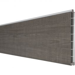 GroJa BasicLine schmal PVC-Steckzaun Sichtschutzzaun Grey Ash Cut Einzelprofil Sichtschutz Steckzaun Lamellenzaun Hochwertiger Kunststoff mit PVC-Folie veredelt, viele Kombinationsmöglichkeiten, 180x15x1,9 cm