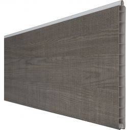 GroJa BasicLine Premium PVC-Steckzaun Sichtschutzzaun Grey Ash Cut Einzelprofil Sichtschutz Steckzaun Lamellenzaun Aus hochwertigem Kunststoff, mit PVC-Dekorfolie veredelt, viele Kombinationsmöglichkeiten, 180x28,4x1,9 cm