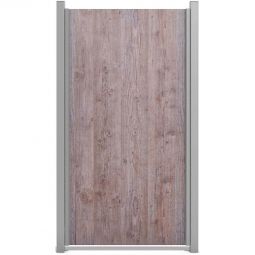 GroJa Premo HPL-Sichtschutzelement Holzoptik Sichtschutz Stabil, bruchfest und äußerst beständig gegen Hitze und Schmutz, 90x180x0,8 cm