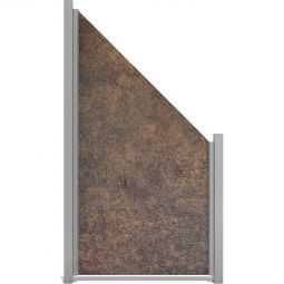 GroJa Premo HPL-Sichtschutzelement Rostoptik Anschluss Sichtschutz Robust und beständig, 90x180/90x0,8 cm, rechts und links montierbar