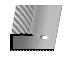 PARKETTFREUND Einfassprofil PF 210 Alu eloxiert Sand Schrauben und Dübel Übergangsschiene grau verschiedene Varianten, bis 1,8m, für Bodenstärke 7,2-8,2mm