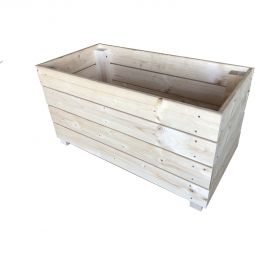 T&J SUNNY Pflanzkübel inklusive Pflanzfolie unbehandelt SUNNY Pflanzkübel unbehandelt im 5-tlg. DIY-Bausatz mit Pflanzfolie und Schrauben – in 39x19x17,5 cm oder 58x29x31,5 cm erhältlich