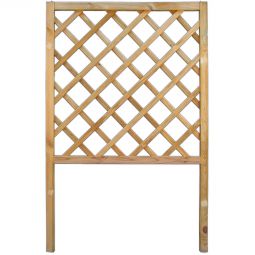 T&J Rankgitter HORST rechteckig Rankhilfe Sichtschutz Gesamthöhe 140 cm, Rankgitter 90 cm, gefertigt aus Kiefer/Fichte, druckimprägniert grün, Kanthölzer 45x45 mm