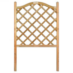T&J Rankgitter PETER Krone Rankhilfe Sichtschutz Gesamthöhe 140 cm, Rankgitter 90 cm, gefertigt aus Kiefer/Fichte, druckimprägniert grün, Kanthölzer 45x45 mm