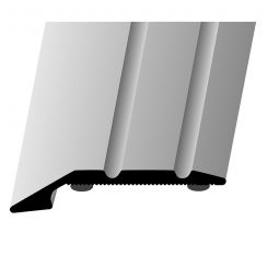 PARKETTFREUND Anpassprofil Alu eloxiert Edelstahl selbstklebend Übergangsschiene grau verschiedene Varianten, bis 1,8m, Höhenausgleich 4mm