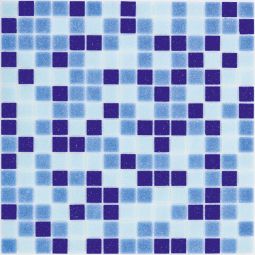 Glasmosaik Blue Dark Mix 32,6x32,6 cm Mosaikfliesen 4 mm auch als Muster erhältlich
