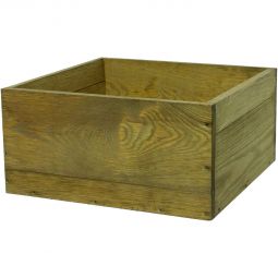 T&J LABO-3D Pflanzkasten Dekorativer Pflanzkasten aus ölbehandelter Weide, 36x36x17,5 cm – ideal für Garten, Balkon oder Terrasse, kompakt und wetterbeständig