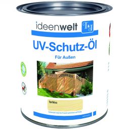 T&J UV-Schutz-Öl farblos Holzöl Farbloses UV-Schutz-Öl für außen, schützt Hölzer effektiv vor Vergrauung, ergiebig für ca. 24 m² pro Liter, erhältlich in 0,75 l und 2,5 l