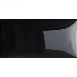 Wellker Wandfliese Bold Schwarz glasiert glänzend Rundkante 7,5x15 cm Stärke 8 mm auch als Muster erhältlich