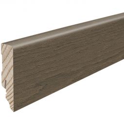 HARO Stecksockelleiste Cube Eiche greige Fußleisten Zeitloser Look, pflegeleicht, Maße 16x58 mm, 2,2 m