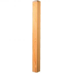 T&J Pfosten für BAIKAL und NEWA Pfosten 9x9 cm aus Sibirischer Lärche mit Bischofsmütze, passend für Zaunelemente BAIKAL und NEWA, 190 cm hoch