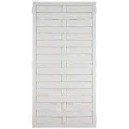 T&J Lamellenzaun LIGHTLINE Sichtschutzzaun Wetterfester Sichtschutzzaun aus weißem Kunststoff mit geflochtenen Lamellen 7x100 mm, pflegeleicht und inklusive Halter zur Montage