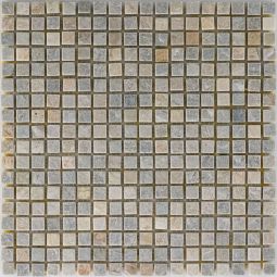 Natursteinmosaik Quadrat Quarzit Beige Bunt getrommelt 30,5x30,5 cm Mosaikfliesen auch als Muster erhältlich