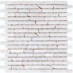 Wellker Natursteinmosaik Arauca Marmor Carrara White getrommelt 30,5x30,5 cm Mosaikfliesen vielseitig einsetzbar