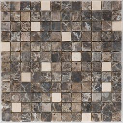 Wellker Natursteinmosaik Paita Kronos Marron Sunny getrommelt 30x30 cm Mosaikfliesen vielseitig einsetzbar