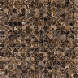 Wellker Natursteinmosaik Paita Marron Emparador Dark getrommelt 30,5x30,5 cm Mosaikfliesen vielseitig einsetzbar