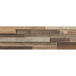 Wellker Wandverblender Feinsteinzeug Santiago Braun 16,3x51,7 cm Zur Wandgestalltung geeignet