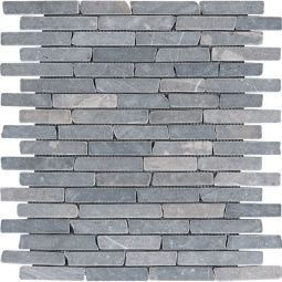 Wellker Natursteinmosaik Arauca Marmor Graphit getrommelt 30,5x30,5 cm Mosaikfliesen vielseitig einsetzbar