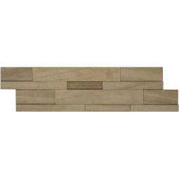 Wellker Wandverblender Naturstein Sandstein Teak Wood Format Z 60x15 cm Riemchen Zur Wandgestalltung geeignet