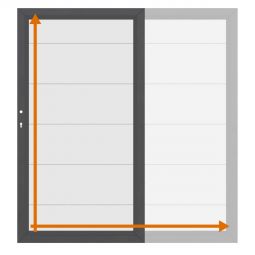 TraumGarten Einzeltor auf Maß Sichtschutzzaun SYSTEM ALU XL Weiß Maßgefertigtes Aluminiumtor, 300x20 mm Profile, pulverbeschichtet, flexibel in Größe und Farbe, robust und pflegeleicht