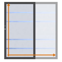 TraumGarten Einzeltor auf Maß Glassichtschutz SYSTEM GLAS ALPHA Hochwertiges ESG-Glas 8 mm mit Siebdruckstreifen, Edelstahlrahmen mit Aluminium-Laibung, Höhen 90 oder 180 cm