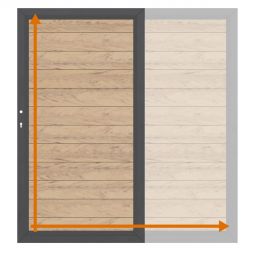 TraumGarten Einzeltor auf Maß Sichtschutzzaun SYSTEM WPC CLASSIC Sand Maßgefertigtes WPC-Tor, 150x20 mm Classic-Lamellen, pulverbeschichteter Alu-Rahmen, witterungsbeständig, pflegeleicht, variable Größe