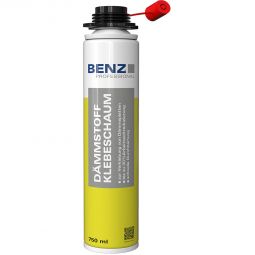 BENZ PROFESSIONAL Dämmstoff Klebeschaum 750 ml, einkomponentiger, feuchtigkeitshärtender Polyurethanklebstoff