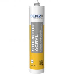 BENZ PROFESSIONAL Struktur Acryl weiß 310 ml, Dichtungsmittel für Fassaden, Innen- und Außenbereich