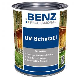 BENZ PROFESSIONAL UV-Schutzöl farblos Holzschutzmittel für alle Hölzer, dauerhafter Schutz und farblose Veredelung